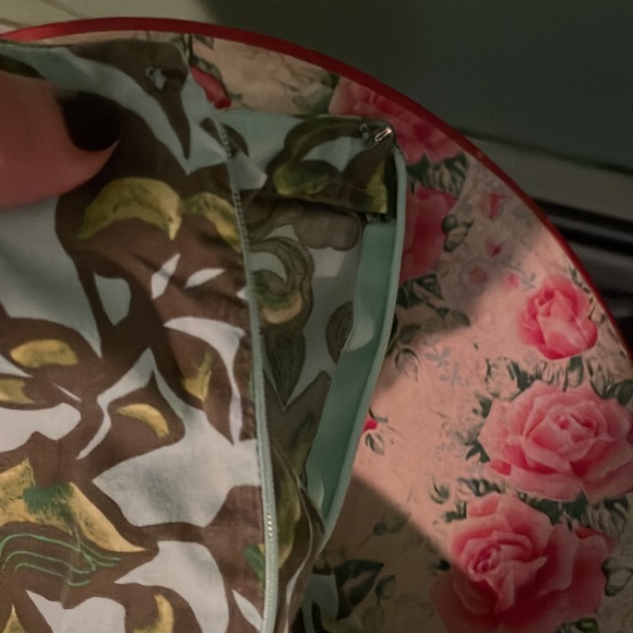 Merona Blue Sky Foliage Vintage-patterned swing skirt‎ sz 2 - Picture 3 of 6